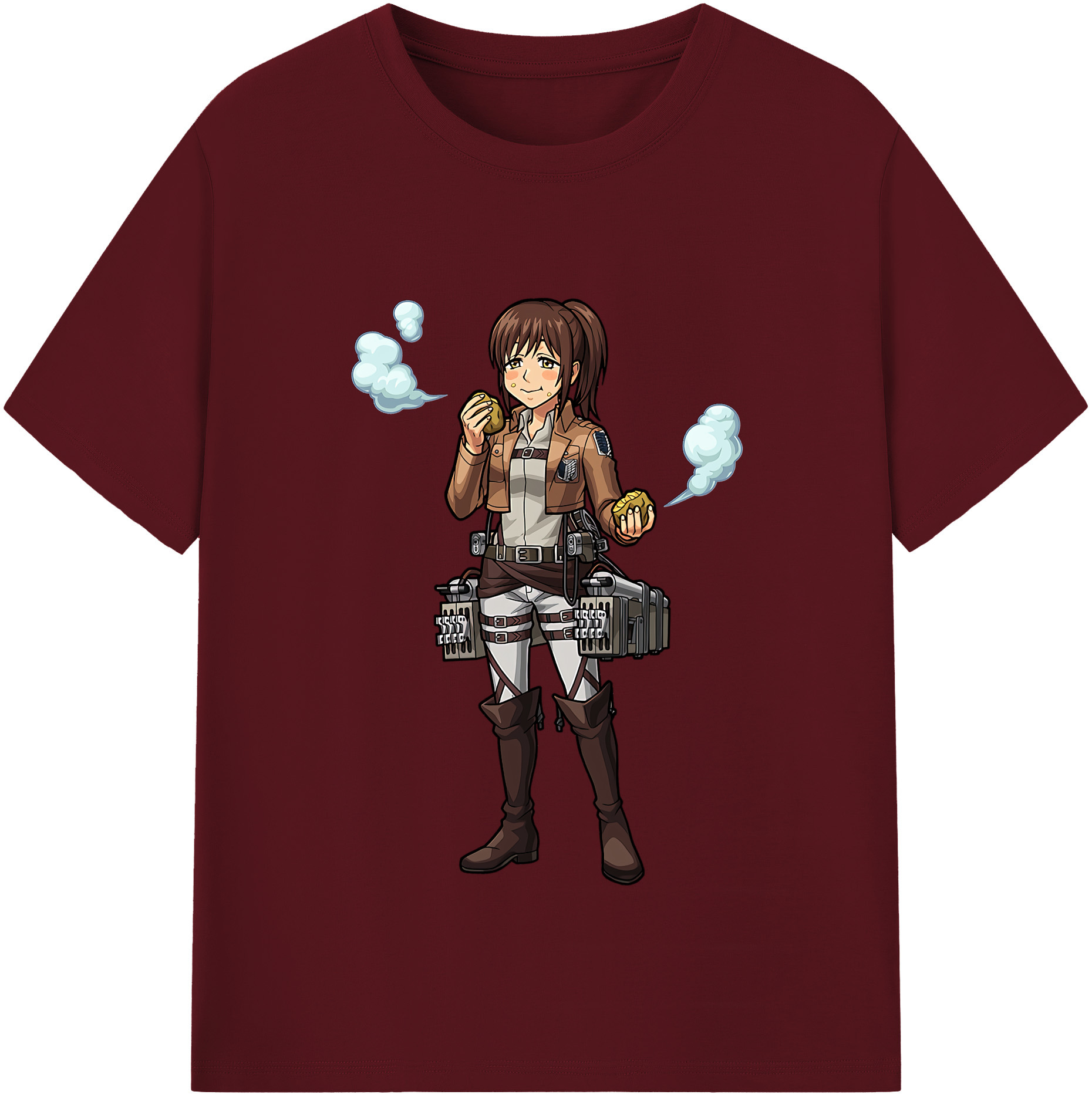 （画像用） 進撃の巨人 サシャ·ブラウス Attack on Titan Sasha Blaus 綿100％半袖Tシャツ（フロントプリント）